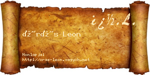 Órás Leon névjegykártya